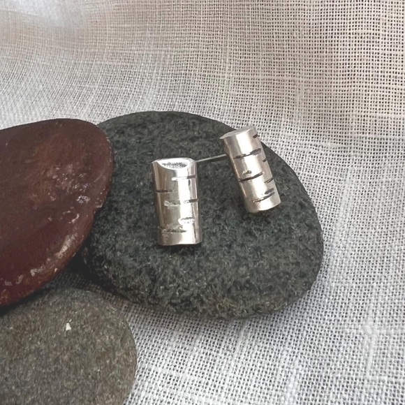 Jewelry - Sterling Silver Birch Bark Tree Earrings